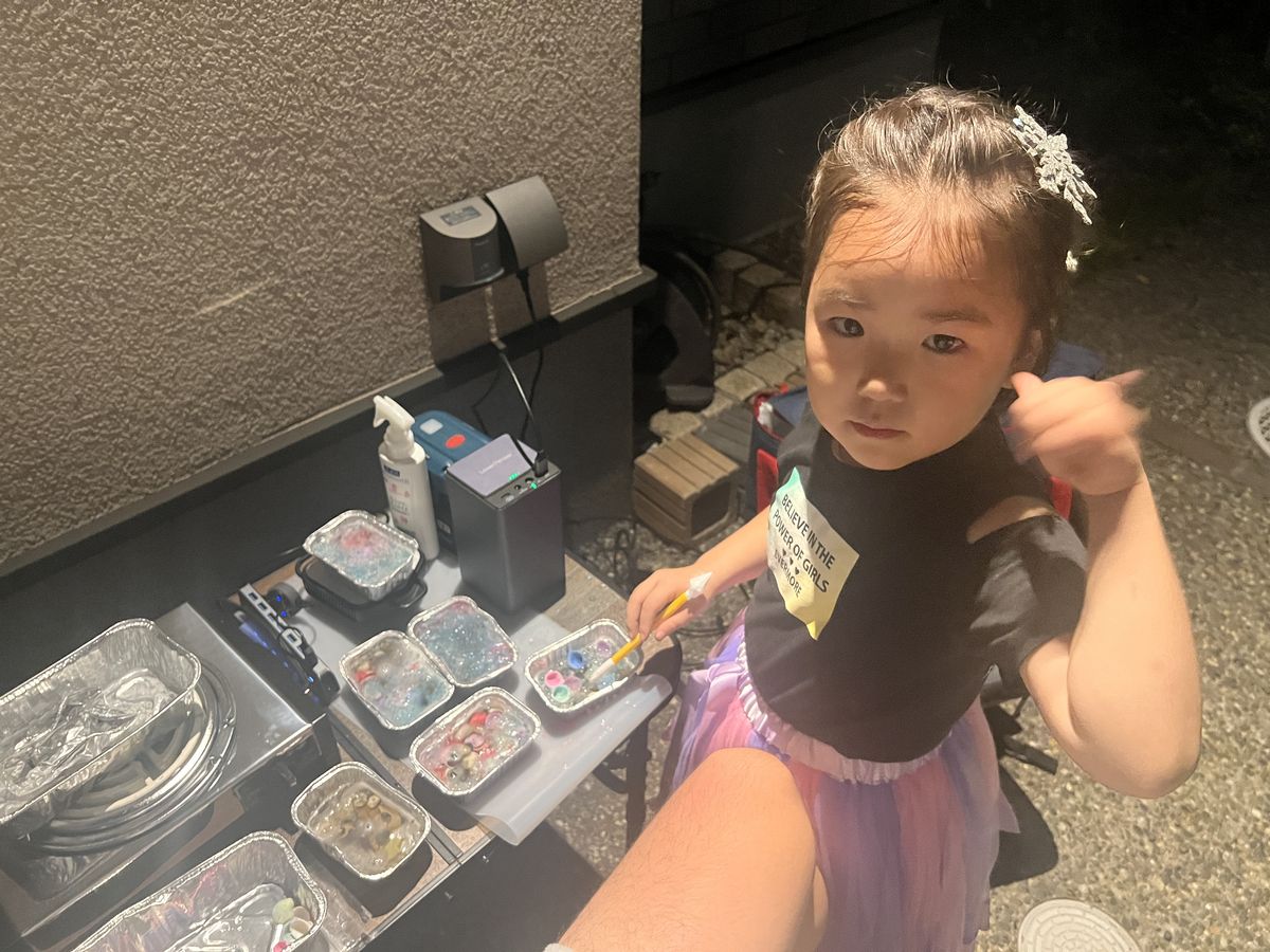 Making soap with my 5-year-old daughter